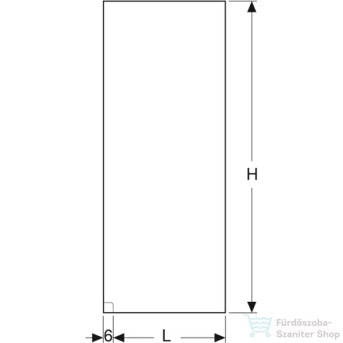 Geberit ONE 99x200 cm-es Walk-In zuhanyfal átlátszó üveggel,560.002.00.1