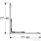 Geberit GEO 80x80x190 cm-es szögletes tolóajtós zuhanykabin átlátszó üveggel,Reflex vízlepergető réteggel,ezüst profillal 560.112.00.2