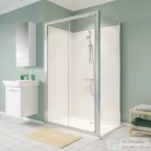 Geberit GEO 80x190 cm-es oldalfal Geo zuhanyajtóhoz átlátszó üveggel,ezüstözött kerettel,Reflex vízlepergető réteggel,560.117.00.2