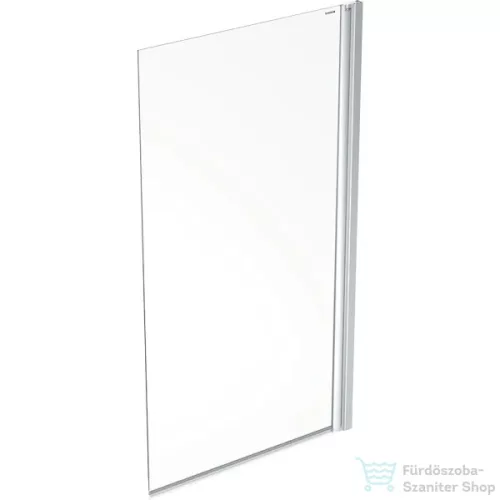 Geberit GEO 80x150 cm-es kádparaván Reflex vízlepergető réteggel,ezüst/átlátszó 560.118.00.2