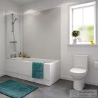Geberit GEO 80x150 cm-es kádparaván Reflex vízlepergető réteggel,ezüst/átlátszó 560.118.00.2