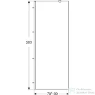 Geberit GEO 80x200 cm-es Walk-In zuhanyfal átlátszó üveggel,ezüstözött profillal,Reflex vízlepergető réteggel,560.119.00.2