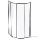 Geberit GEO 90x90x190 cm-es tolóajtós íves zuhanykabin átlátszó üveggel,ezüstözött 560.121.00.2