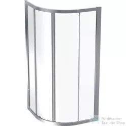   Geberit GEO 90x90x190 cm-es tolóajtós íves zuhanykabin átlátszó üveggel,ezüstözött 560.121.00.2