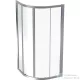 Geberit GEO 90x90x190 cm-es tolóajtós íves zuhanykabin átlátszó üveggel,ezüstözött 560.121.00.2