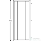 Geberit GEO 90x90x190 cm-es tolóajtós íves zuhanykabin átlátszó üveggel,ezüstözött 560.121.00.2