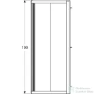 Geberit GEO 90x90x190 cm-es szögletes tolóajtós zuhanykabin átlátszó üveggel,Reflex vízlepergető réteggel,ezüst profillal 560.122.00.2