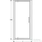 Geberit GEO 90x190 cm-es nyílóajtó Reflex vízlepergető réteggel,Ezüst+átlátszó 560.125.00.2