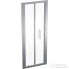 Geberit GEO 90x190 cm-es harmonikaajtó átlátszó üveggel,Reflex vízlepergető réteggel,ezüst kerettel, 560.126.00.2