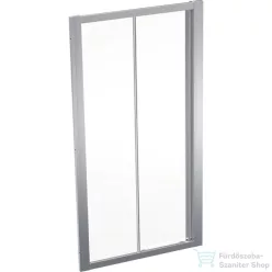   Geberit GEO 100x190 cm-es tolóajtó átlátszó üveggel,Reflex vízlepergető réteggel,ezüst kerettel, 560.133.00.2