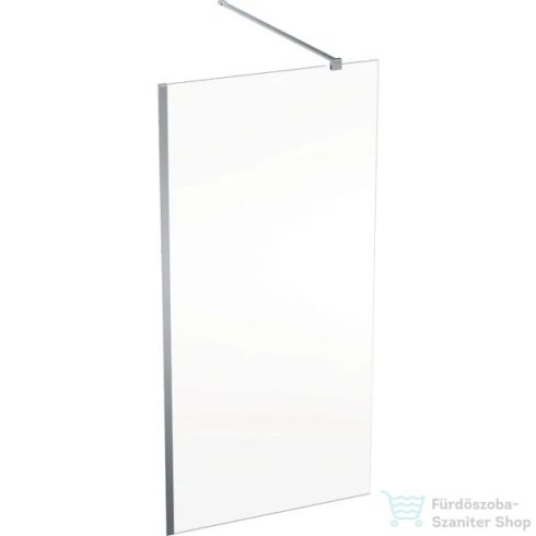 Geberit GEO 100x200 cm-es Walk-In zuhanyfal átlátszó üveggel,ezüstözött profillal,Reflex vízlepergető réteggel,560.139.00.2