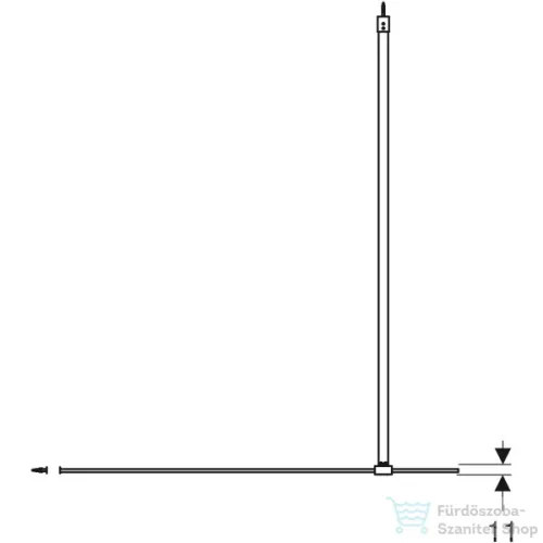 Geberit GEO 100x200 cm-es Walk-In zuhanyfal átlátszó üveggel,ezüstözött profillal,Reflex vízlepergető réteggel,560.139.00.2