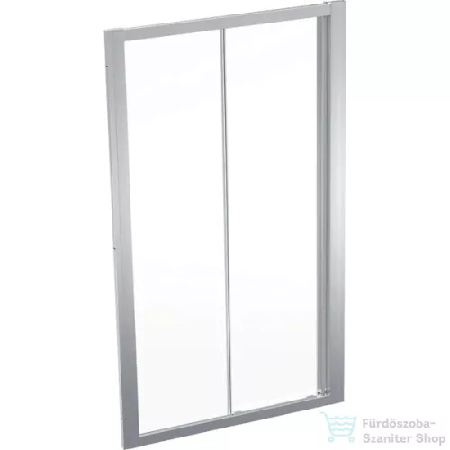 Geberit GEO 110x190 cm-es tolóajtó átlátszó üveggel,Reflex vízlepergető réteggel,ezüst kerettel, 560.143.00.2