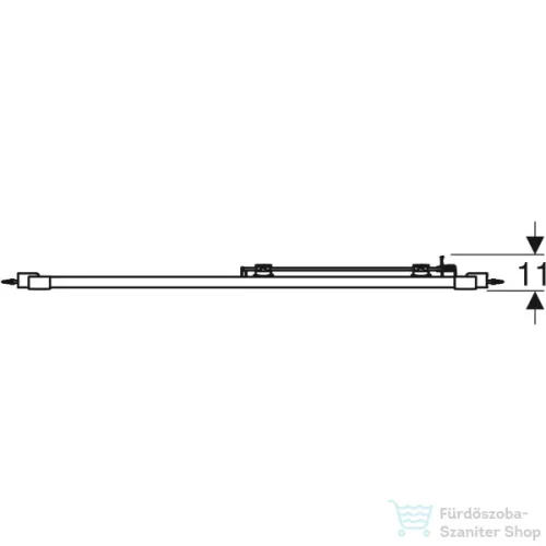 Geberit GEO 110x190 cm-es tolóajtó átlátszó üveggel,Reflex vízlepergető réteggel,ezüst kerettel, 560.143.00.2