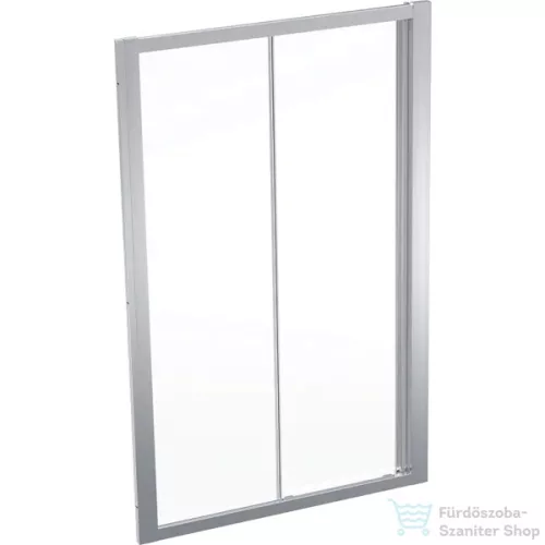 Geberit GEO 120x190 cm-es tolóajtó átlátszó üveggel,Reflex vízlepergető réteggel,ezüst kerettel, 560.153.00.2