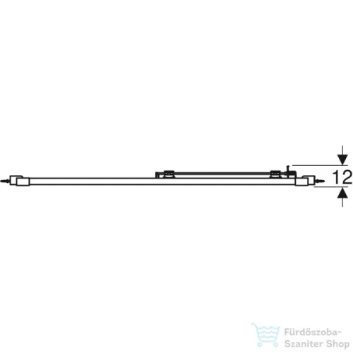 Geberit GEO 120x190 cm-es tolóajtó átlátszó üveggel,Reflex vízlepergető réteggel,ezüst kerettel, 560.153.00.2