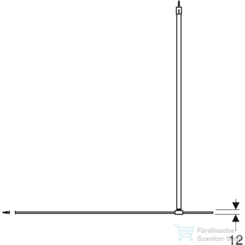 Geberit GEO 120x200 cm-es Walk-In zuhanyfal átlátszó üveggel,ezüstözött profillal,Reflex vízlepergető réteggel,560.159.00.2