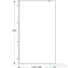 Geberit GEO 120x200 cm-es Walk-In zuhanyfal átlátszó üveggel,ezüstözött profillal,Reflex vízlepergető réteggel,560.159.00.2