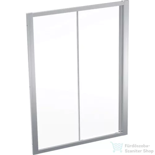 Geberit GEO 140x190 cm-es tolóajtó átlátszó üveggel,Reflex vízlepergető réteggel,ezüst kerettel, 560.163.00.2