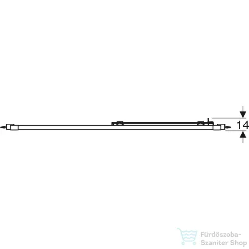 Geberit GEO 140x190 cm-es tolóajtó átlátszó üveggel,Reflex vízlepergető réteggel,ezüst kerettel, 560.163.00.2
