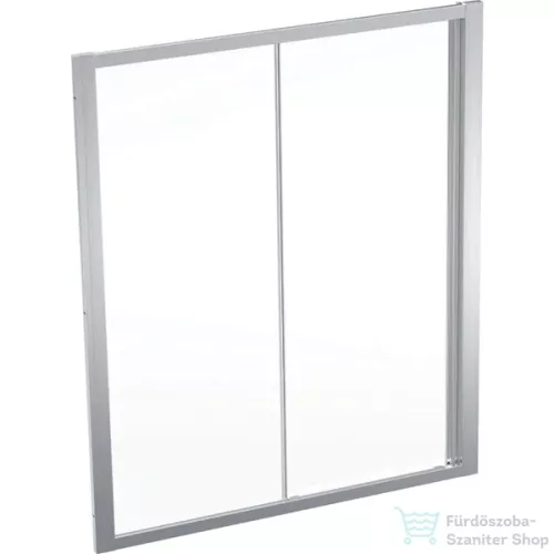 Geberit GEO 160x190 cm-es tolóajtó átlátszó üveggel,Reflex vízlepergető réteggel,ezüst kerettel, 560.183.00.2