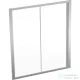 Geberit GEO 170x190 cm-es tolóajtó átlátszó üveggel,Reflex vízlepergető réteggel,ezüst kerettel, 560.193.00.2