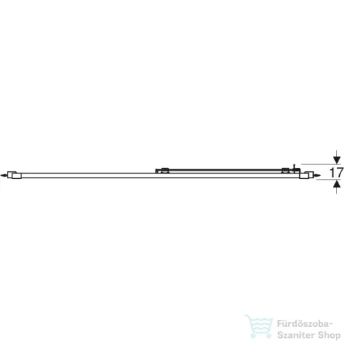 Geberit GEO 170x190 cm-es tolóajtó átlátszó üveggel,Reflex vízlepergető réteggel,ezüst kerettel, 560.193.00.2