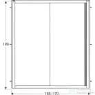 Geberit GEO 170x190 cm-es tolóajtó átlátszó üveggel,Reflex vízlepergető réteggel,ezüst kerettel, 560.193.00.2
