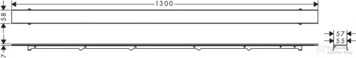 Hansgrohe RAINDRAIN ROCK zuhanyfolyóka készlet 1200 mm, formára vágható és cserélhető 56034000
