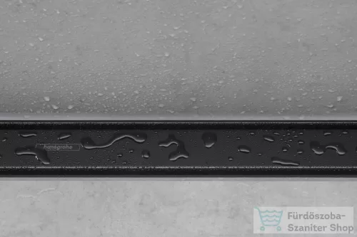 Hansgrohe RainDrain Match Zuhanylefolyó színkészlet 60 cm, állítható magasságú kerettel matt fekete 56036670
