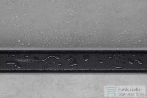 Hansgrohe RAINDRAIN MATCH zuhanyfolyóka színkészlet 700 mm, állítható magasságú kerettel, matt fekete 56037670
