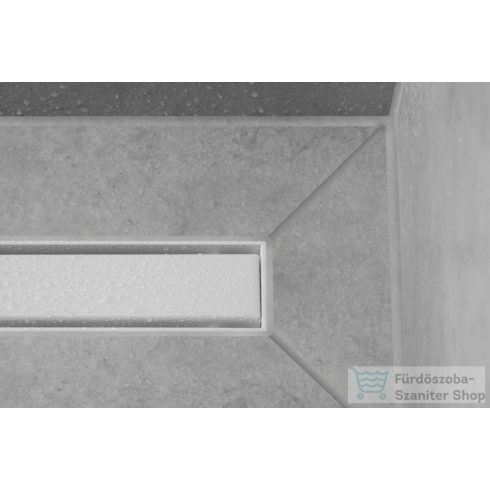 Hansgrohe RAINDRAIN MATCH zuhanyfolyóka színkészlet 700 mm, állítható magasságú kerettel, matt fehér 56037700