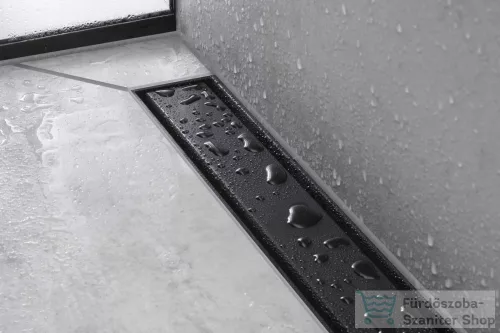 Hansgrohe RAINDRAIN MATCH zuhanyfolyóka színkészlet 800 mm, állítható magasságú kerettel, matt fekete 56038670