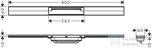 Hansgrohe RainDrain Flex zuhanyfolyóka színkészlet 800, méretre vágható,szálcsiszolt bronz 56044140