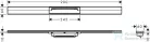 Hansgrohe RAINDRAIN Flex 90 cm-es zuhanylefolyó színkészlet, méretre vágható, matt fekete 56045670