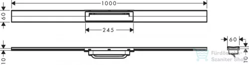 Hansgrohe RAINDRAIN FLEX zuhanyfolyóka színkészlet 1000 mm, méretre vágható, rozsdamentes acél 56046800