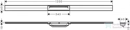 Hansgrohe RAINDRAIN FLEX zuhanyfolyóka színkészlet 1200 mm, méretre vágható, króm 56047000