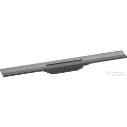   Hansgrohe RAINDRAIN FLEX zuhanyfolyóka színkészlet 700 mm, méretre vágható,fali illesztéshez, szálcsiszolt fekete/króm 56050340