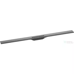   Hansgrohe RAINDRAIN FLEX zuhanyfolyóka színkészlet 1200 mm, méretre vágható,fali illesztéshez, szálcsiszolt fekete/króm 56054340