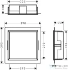Hansgrohe XTRASTORIS ORIGINAL 300/300/100 falfülke integrált kerettel, matt fekete 56061670