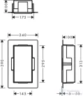 Hansgrohe XTRASTORIS MINIMALISTIC 300/150/100 falfülke keret nélkül, rozsdamentes acél hatású 56070800