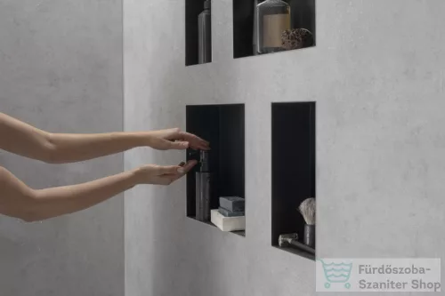 Hansgrohe XTRASTORIS MINIMALISTIC 300/300/100 falfülke keret nélkül, matt fekete 56073670