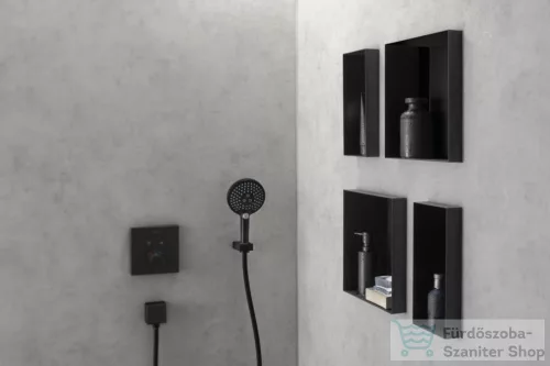 Hansgrohe XTRASTORIS MINIMALISTIC 300/300/100 falfülke keret nélkül, matt fekete 56073670