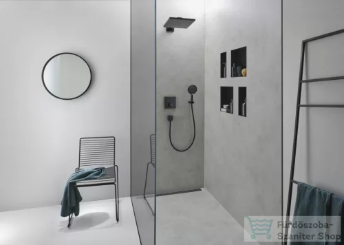 Hansgrohe XTRASTORIS MINIMALISTIC 300/300/100 falfülke keret nélkül, matt fekete 56073670