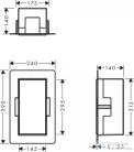 Hansgrohe XTRASTORIS MINIMALISTIC 300/150/140 falfülke keret nélkül, matt fehér 56076700
