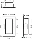 Hansgrohe XTRASTORIS ROCK 300/150/100 falfülke cserélhető ajtóval, matt fehér 56082700