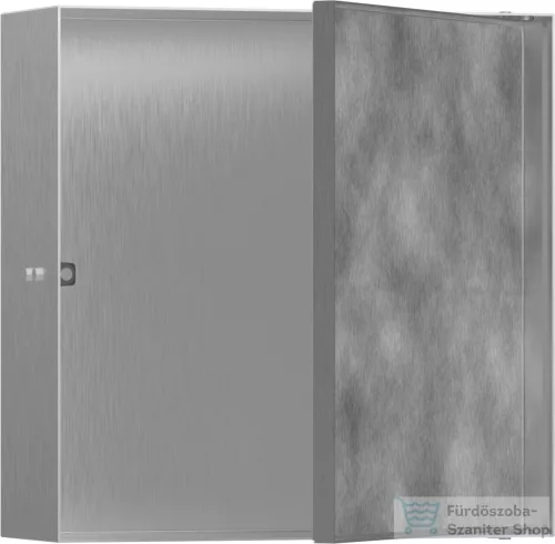 Hansgrohe XTRASTORIS ROCK 300/300/100 falfülke cserélhető ajtóval, rozsdamentes acél 56085800