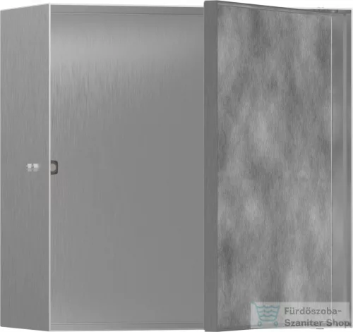 Hansgrohe XTRASTORIS ROCK 300/300/140 falfülke cserélhető ajtóval, rozsdamentes acél 56091800