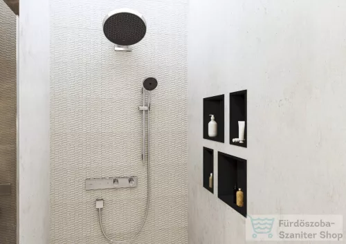 Hansgrohe XTRASTORIS INDIVIDUAL 300/150/100 falfülke rozsdamentes acél,design kerettel, matt fekete 56094670