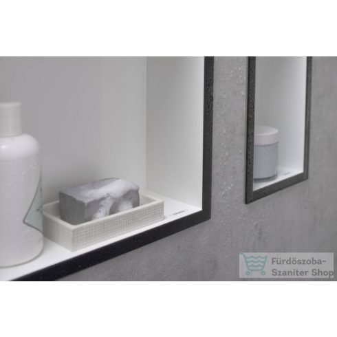 Hansgrohe XTRASTORIS INDIVIDUAL 300/150/100 falfülke fehér,design kerettel, matt fekete 56096670
